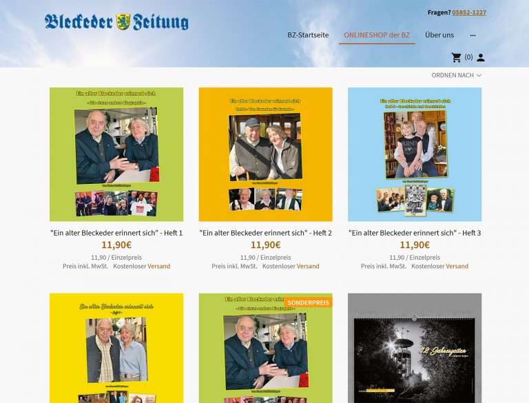Neu: Der BZ-Onlineshop!